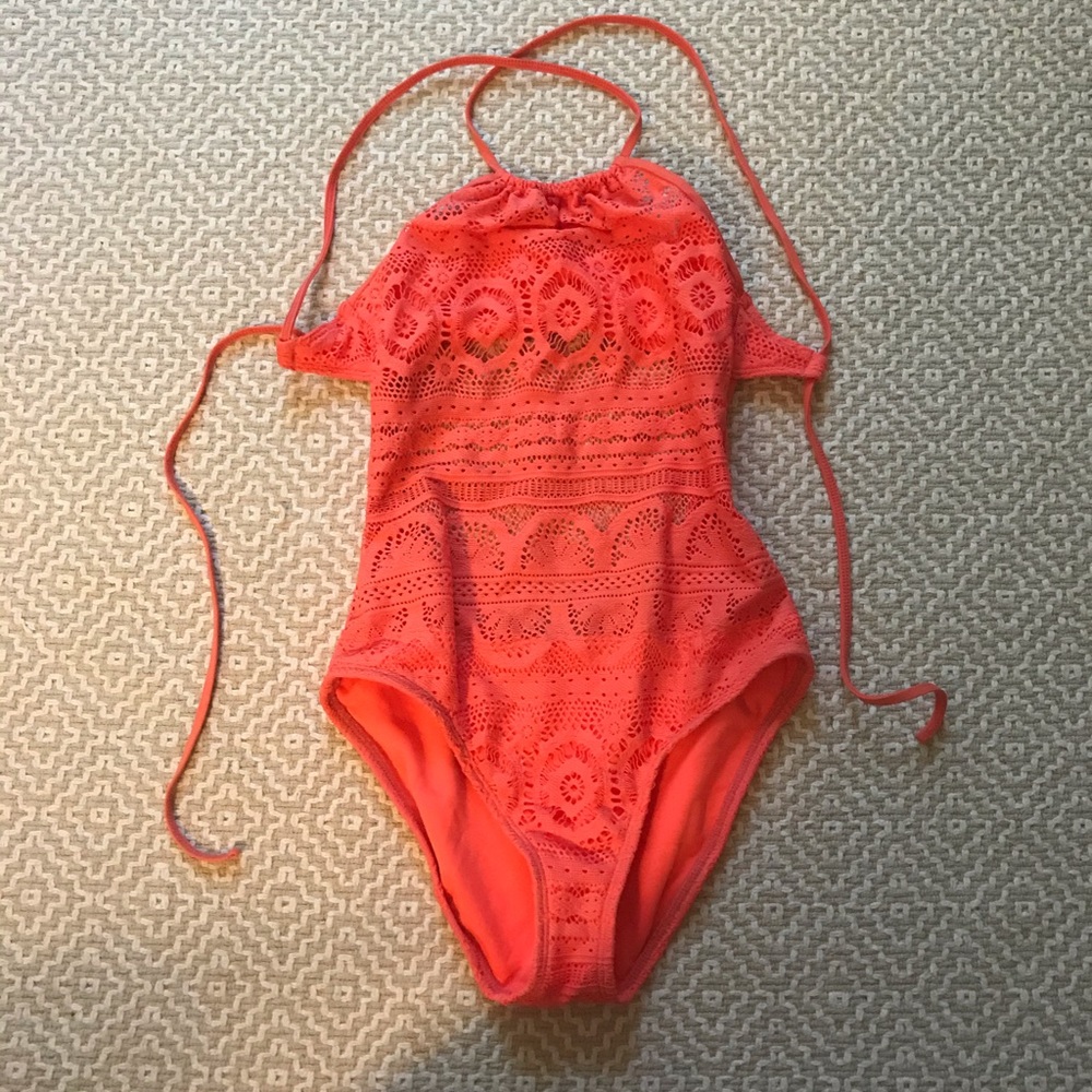 Kenneth Cole Reaction High-Neck One-Piece Swimsuit